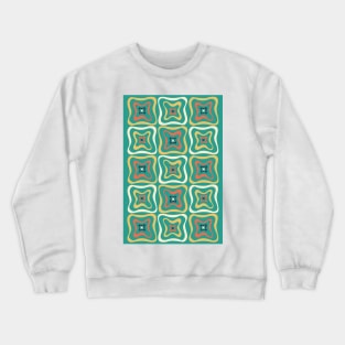 Retro Groovy Pattern in blue, orange and yellow 3 Crewneck Sweatshirt